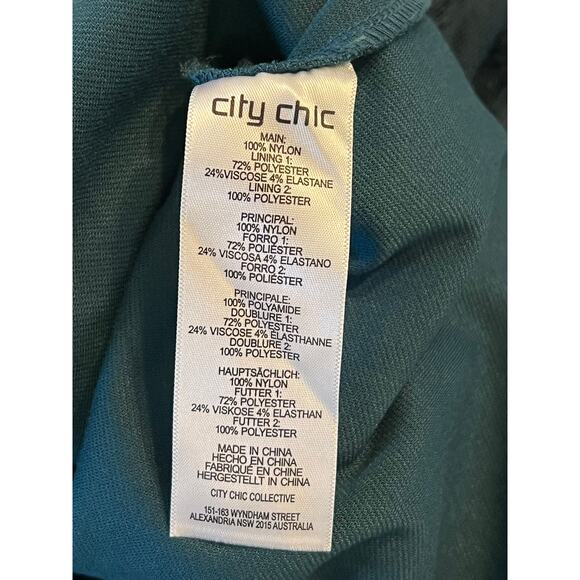 City Chic Floral Lace Maxi Dress Womens 18 Whimsigoth Forest Fairy Green Formal - Picture 15 of 15